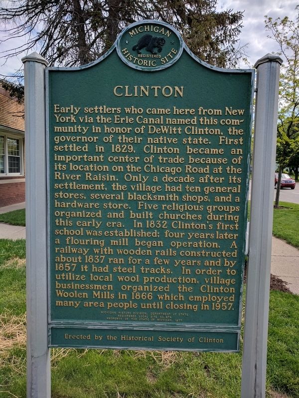 Clinton / Site of the Clinton Inn Marker image. Click for full size.