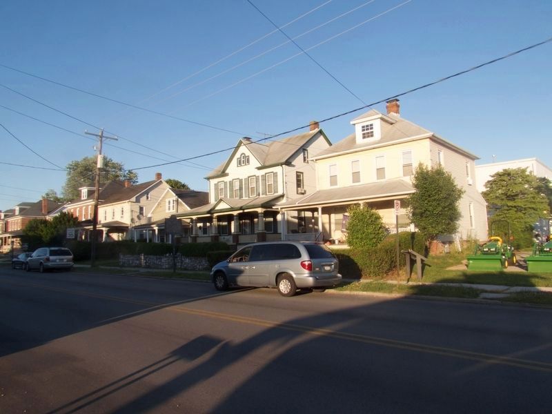 The Confederates Invade Pennsylvania Marker is between the van and green tractor.. Click for full size. The Confederates Invade Pennsylvania Marker is between the van and green tractor. image. Click for full size.