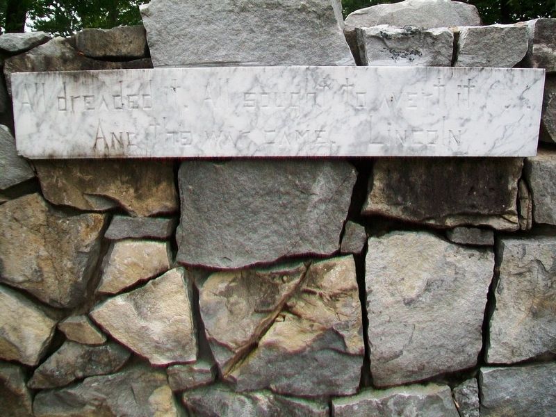 American Civil War Memorial Star Stone Plaza Lincoln Quote image. Click for full size.