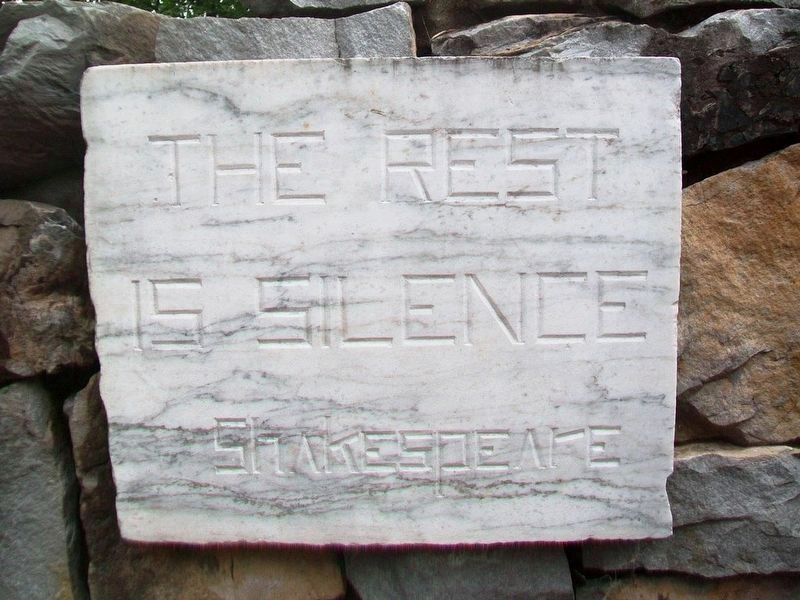 American Civil War Memorial Star Stone Plaza Shakespeare Quote image. Click for full size.