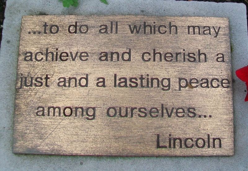 American Civil War Memorial North-South Cenotaph Lincoln Quote image. Click for full size.