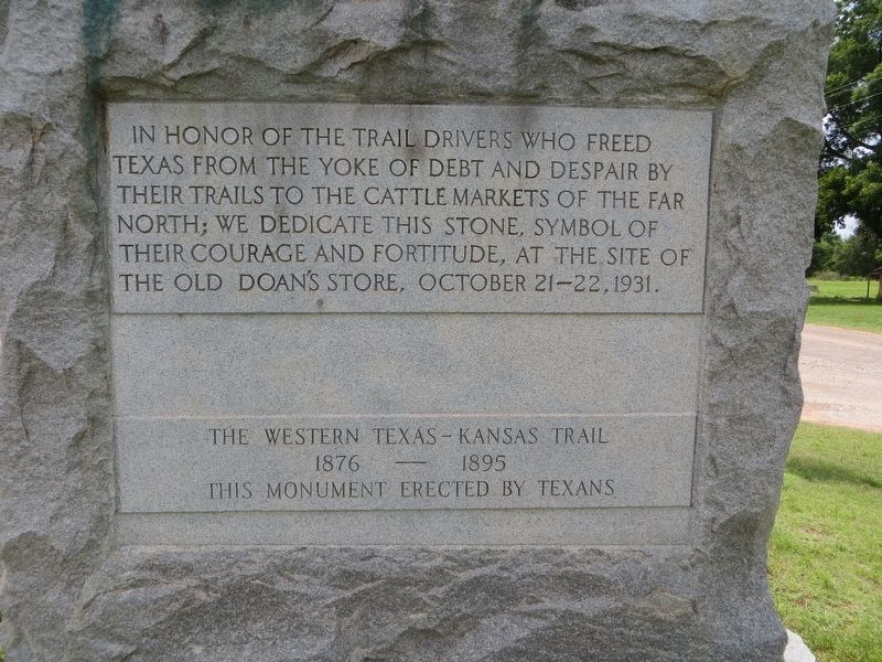 The Western Texas – Kansas Trail Marker image. Click for full size.