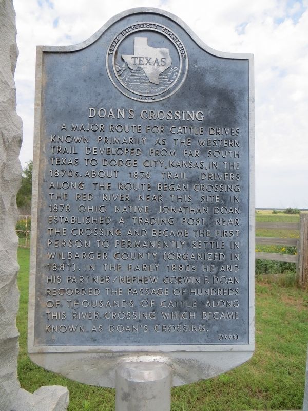 Doan's Crossing Marker image. Click for full size.