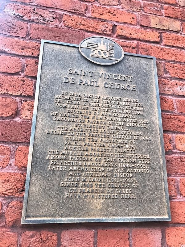 St. Vincent De Paul Church Marker image. Click for full size.