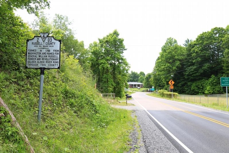 Buchanan County / Russell County Marker image. Click for full size.