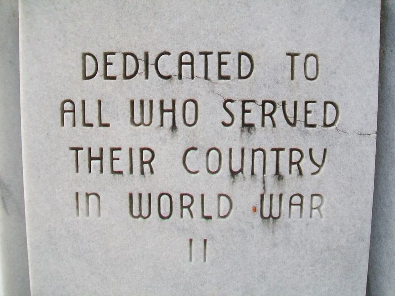 World War II Memorial Sundial Inscription image. Click for full size.