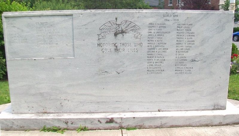 World War I Memorial. Click for full size. World War I Memorial image. Click for full size.
