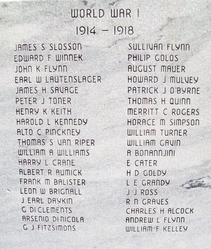 World War I Memorial Honored Dead image. Click for full size.