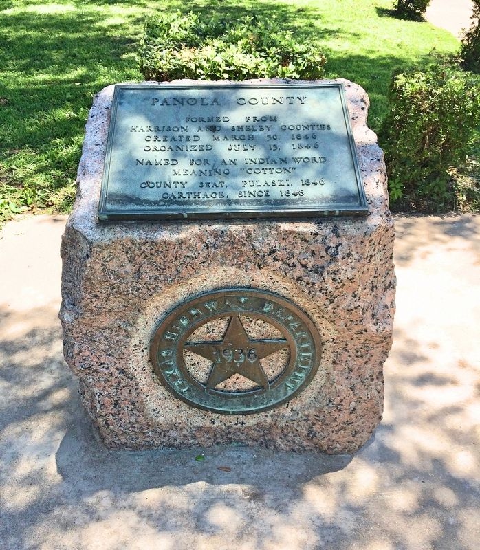 Panola County - 1936 Texas Centennial marker. image. Click for full size.