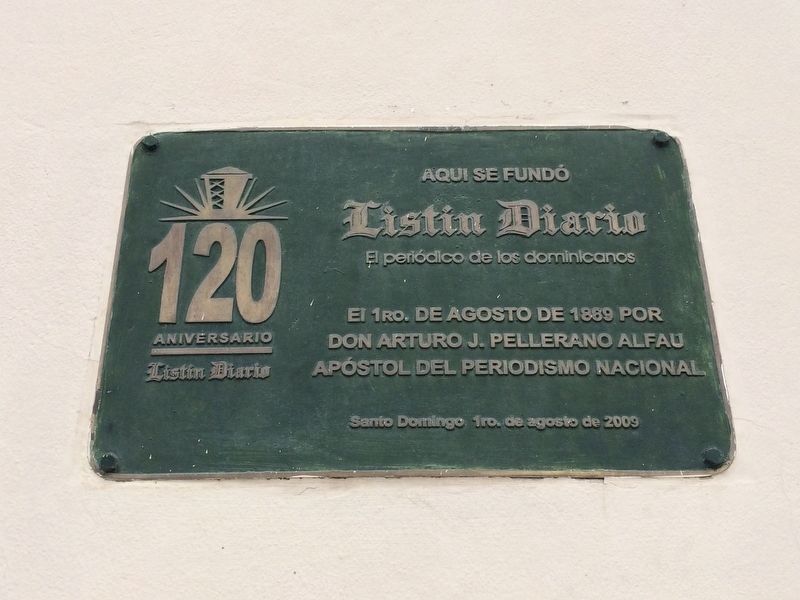 The Founding of the <i>Listín Diario</i> Marker image. Click for full size.
