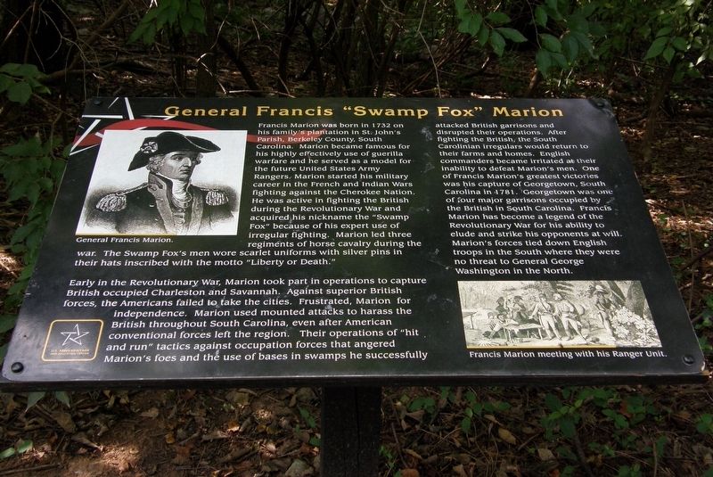 General Francis “Swamp Fox” Marion Marker image. Click for full size.