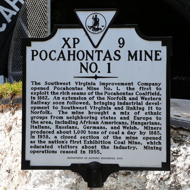 Pocahontas Mine No. 1 Marker. Click for full size. Pocahontas Mine No. 1 Marker image. Click for full size.