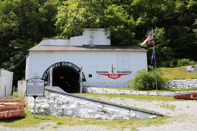 Marker at the Entrance to the Exhibition Mine. Click for full size. Marker at the Entrance to the Exhibition Mine image. Click for full size.