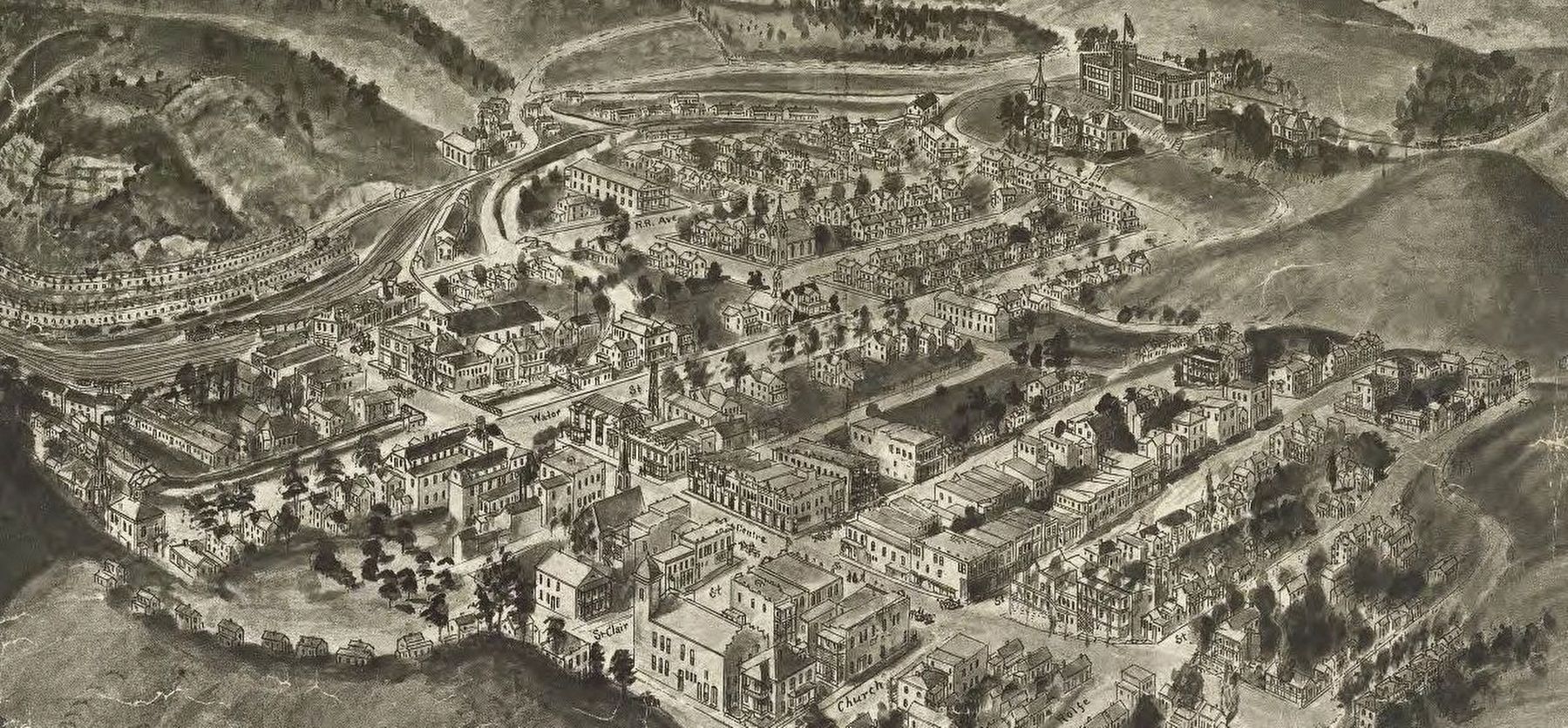 A Portion of Aero View of Pocahontas, Va., 1911. Click for full size. A Portion of Aero View of Pocahontas, Va., 1911 image. Click for full size.