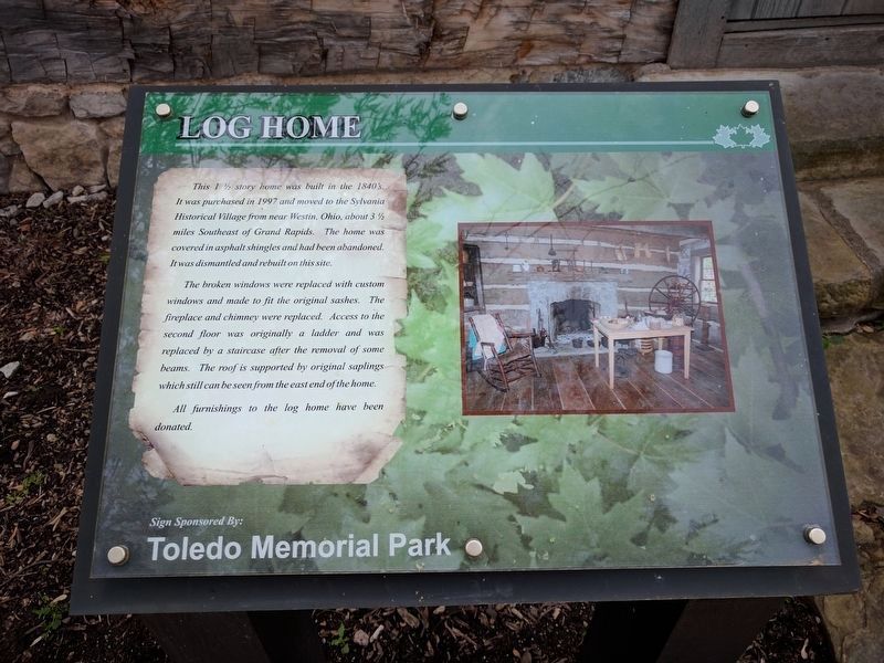 Log Home Marker. Click for full size. Log Home Marker image. Click for full size.