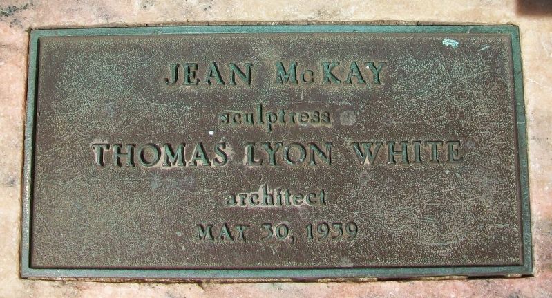 War Memorial Sculptress and Architect Marker. Click for full size. War Memorial Sculptress and Architect Marker image. Click for full size.