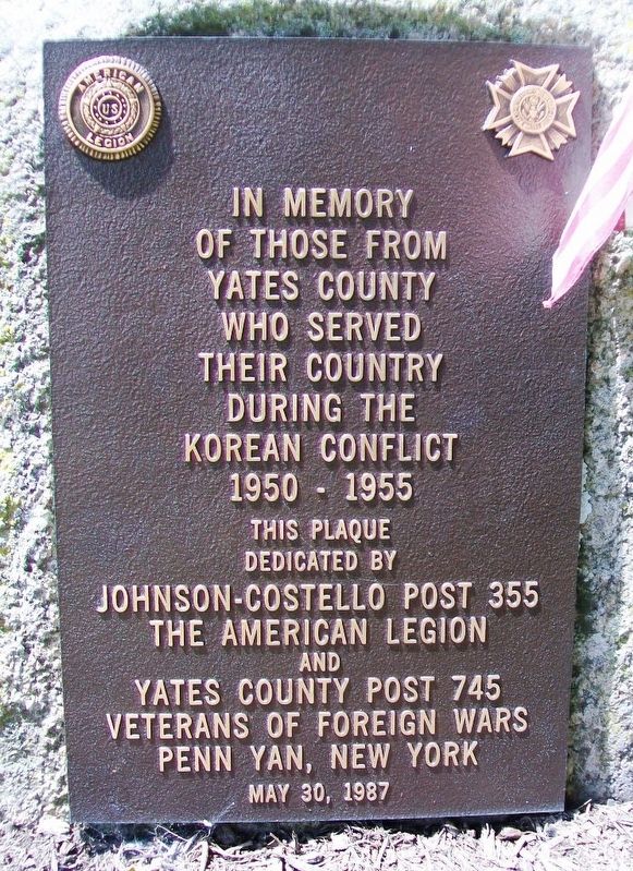 Korean Conflict Memorial Marker. Click for full size. Korean Conflict Memorial Marker image. Click for full size.