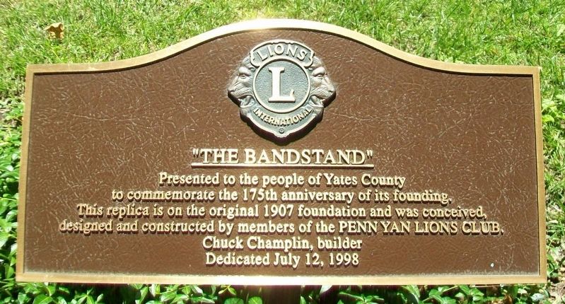 "The Bandstand" Marker. Click for full size. "The Bandstand" Marker image. Click for full size.