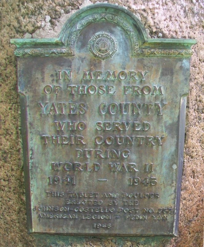 World War II Memorial Marker. Click for full size. World War II Memorial Marker image. Click for full size.