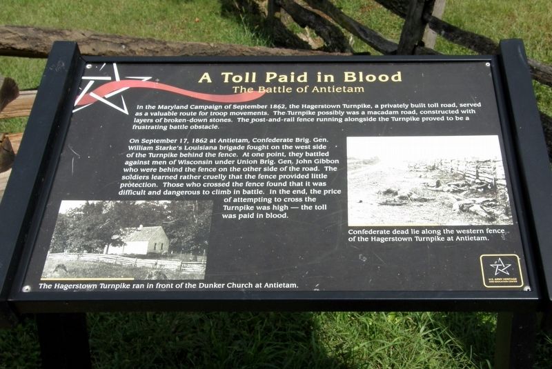 A Toll Paid in Blood Marker image. Click for full size.