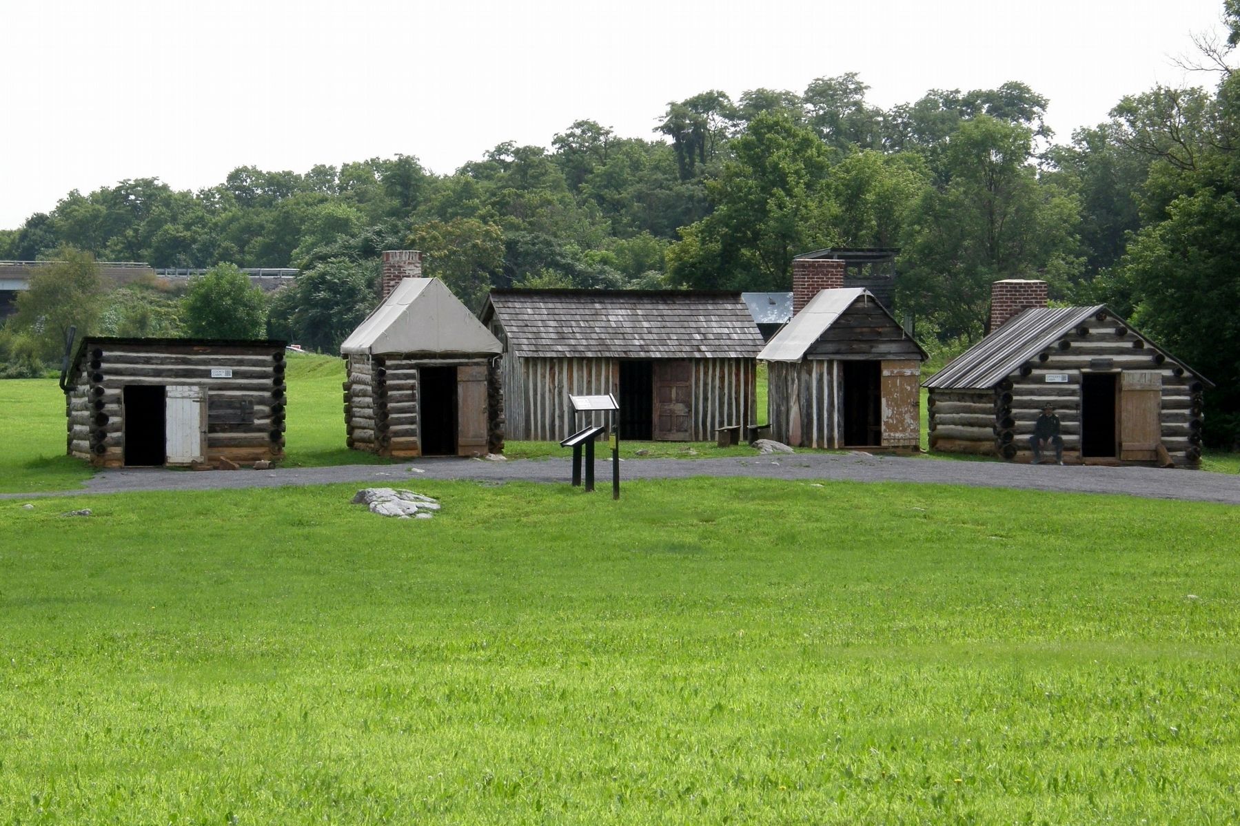 The Civil War Cabins display. Click for full size. The Civil War Cabins display image. Click for full size.