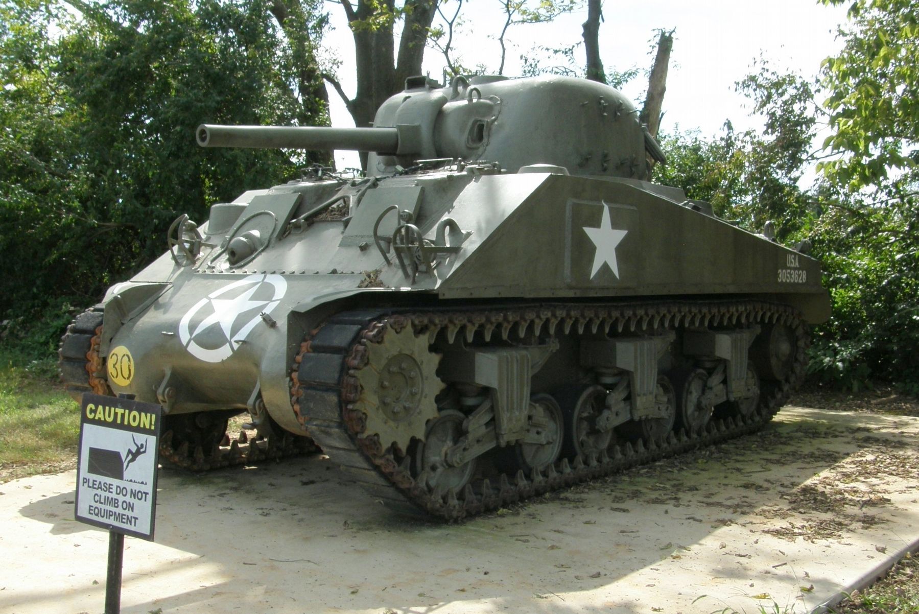 M4 Sherman on display image. Click for full size.