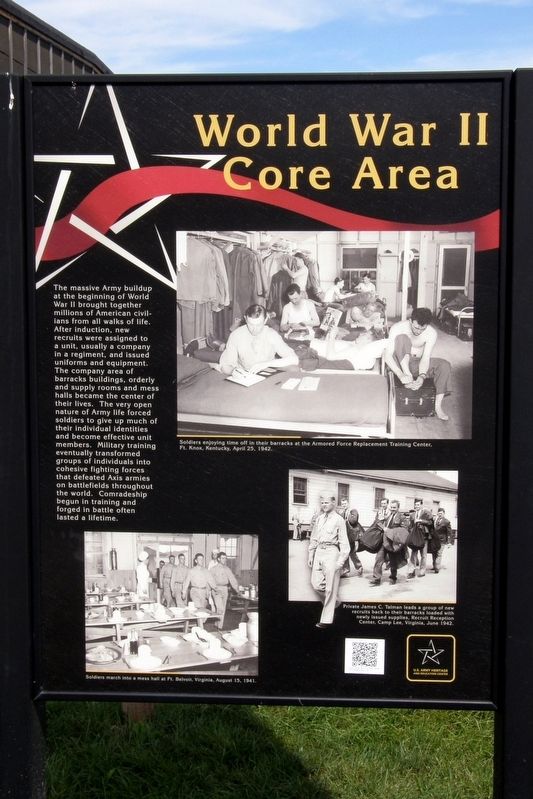 World War II Core Area Marker image. Click for full size.
