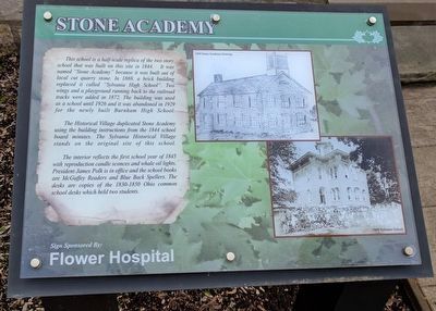 Stone Academy Marker. Click for full size. Stone Academy Marker image. Click for full size.