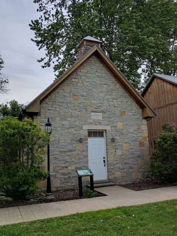 Stone Academy and Marker. Click for full size. Stone Academy and Marker image. Click for full size.