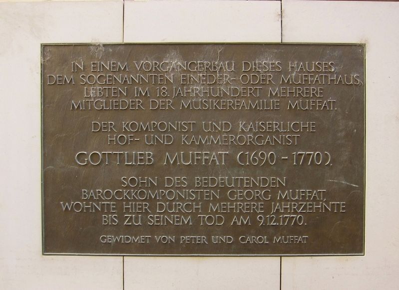 Gottlieb Muffat Marker image. Click for full size.