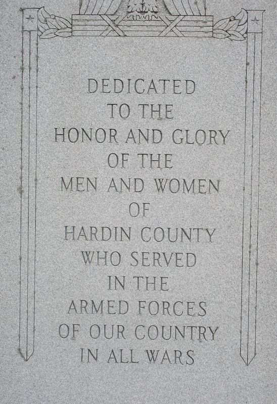 Hardin County War Memorial Marker image. Click for full size.