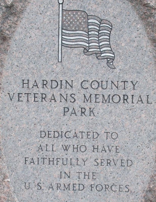 Hardin County Veterans Park Marker image. Click for full size.