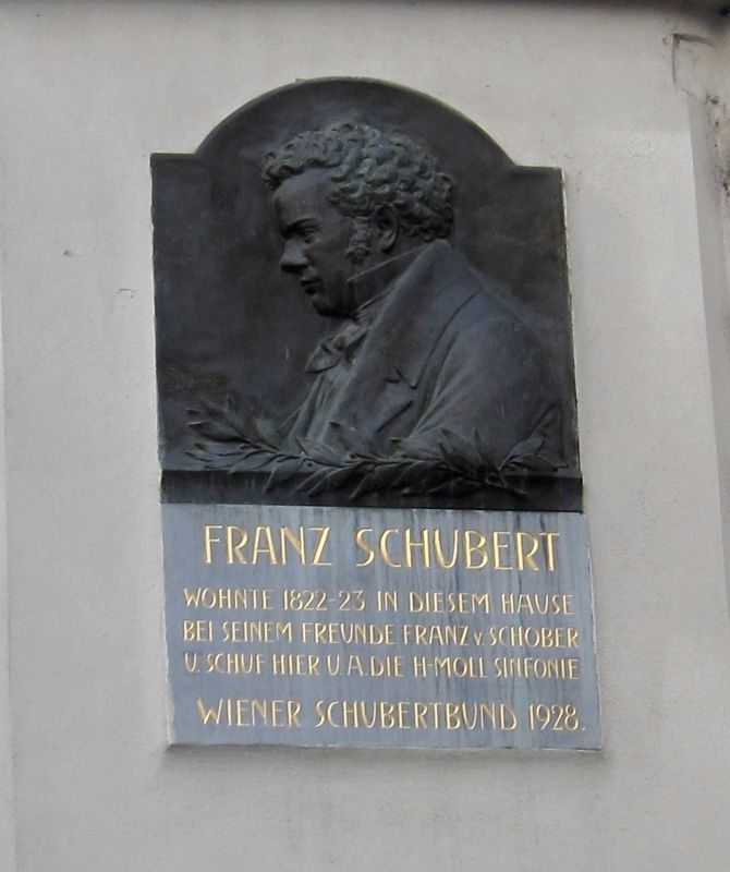 Franz Schubert Lived Here Marker image. Click for full size.