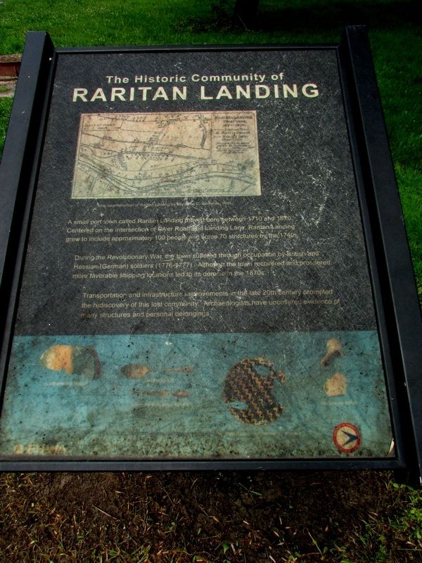The Historic Community of Raritan Landing Marker image. Click for full size.