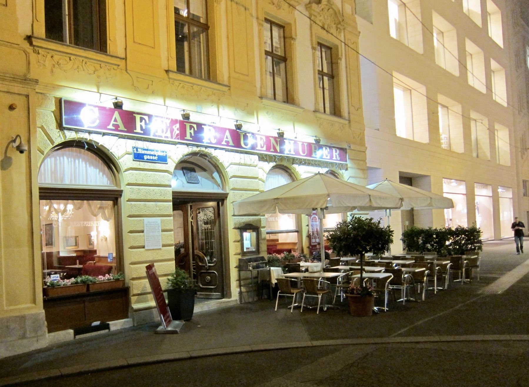 Café Frauenhuber Marker - Wide View. Click for full size. Café Frauenhuber Marker - Wide View image. Click for full size.