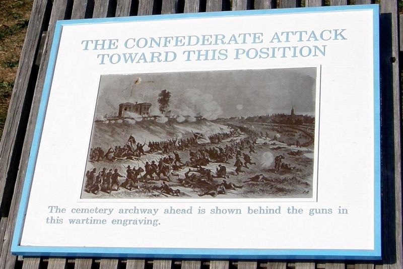 The Confederate Attack Towards This Position Marker image. Click for full size.