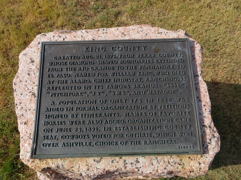 King County Marker image. Click for full size.