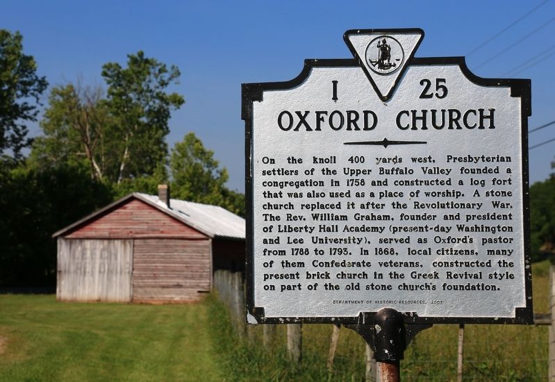 Oxford Church Marker image. Click for full size.