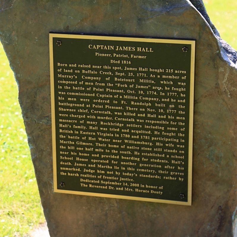 Captain James Hall Marker. Click for full size. Captain James Hall Marker image. Click for full size.