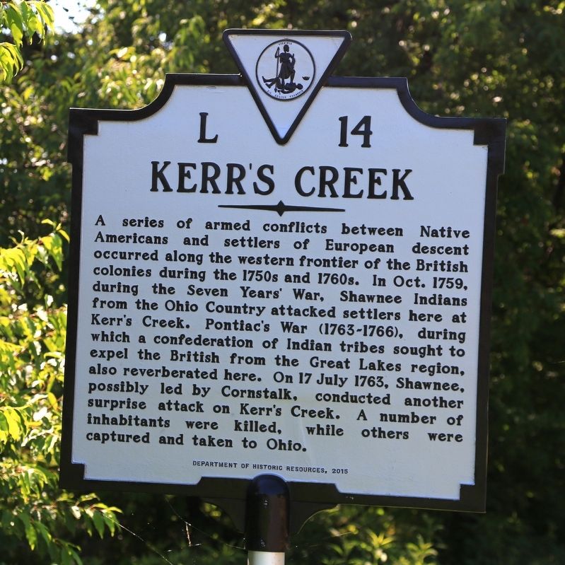 Kerr’s Creek Marker. Click for full size. Kerr’s Creek Marker image. Click for full size.
