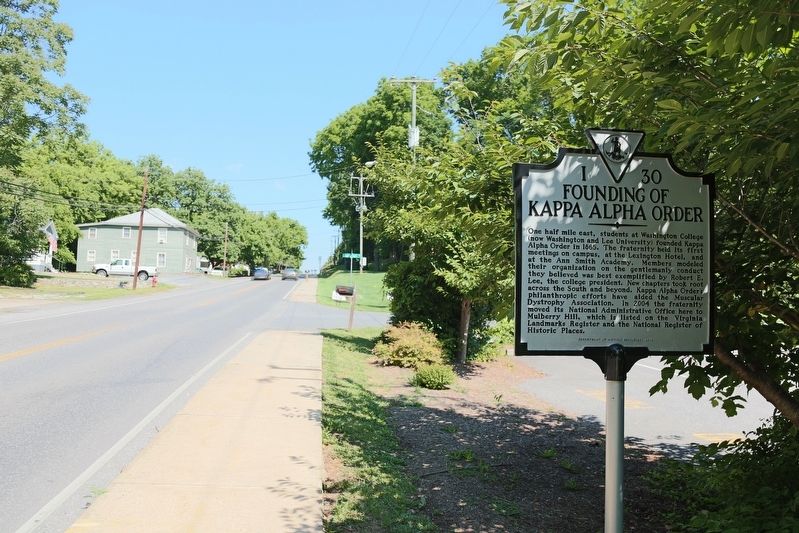 Founding of Kappa Alpha Order Marker. Click for full size. Founding of Kappa Alpha Order Marker image. Click for full size.