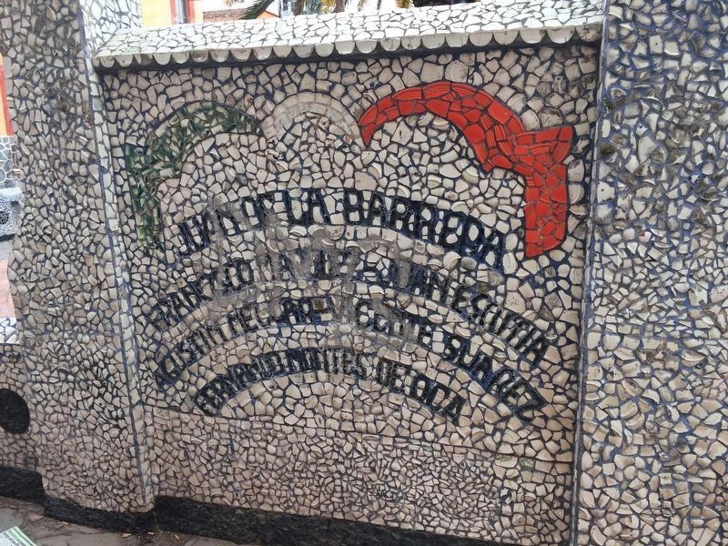 A mosaic with the names of Mexico's Children Heroes at the Fountain of the "Little Plates". Click for full size. A mosaic with the names of Mexico's Children Heroes at the Fountain of the "Little Plates" image. Click for full size.