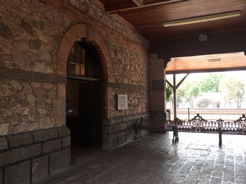 The Querétaro Railroad Station Marker. Click for full size. The Querétaro Railroad Station Marker image. Click for full size.