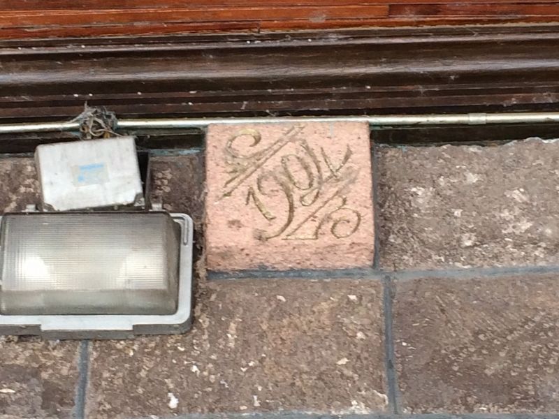 Inauguration stones inscribed with "1904" at the Querétaro Railroad Station. Click for full size. Inauguration stones inscribed with "1904" at the Querétaro Railroad Station image. Click for full size.