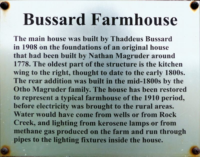 Bussard Farmhouse Marker image. Click for full size.