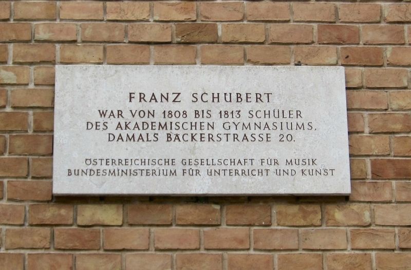 Franz Schubert Marker image. Click for full size.