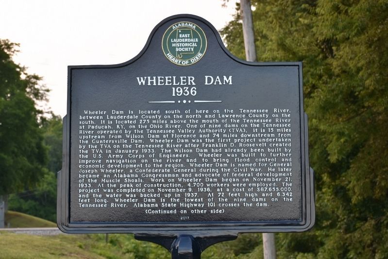 Wheeler Dam Marker image. Click for full size.