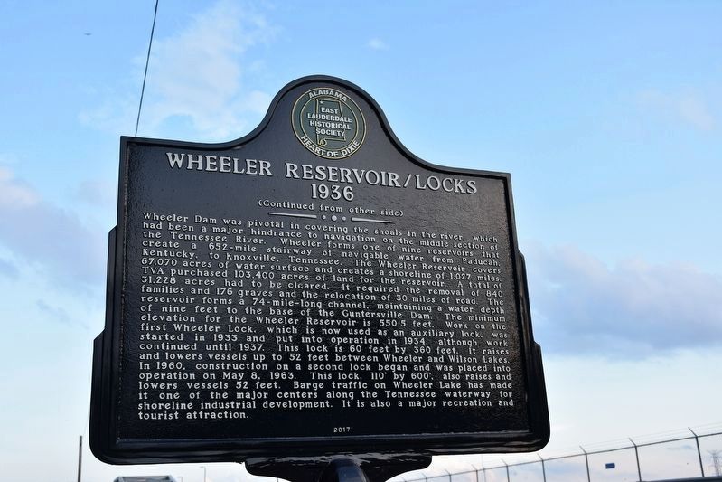 Wheeler Reservoir/Locks Marker image. Click for full size.