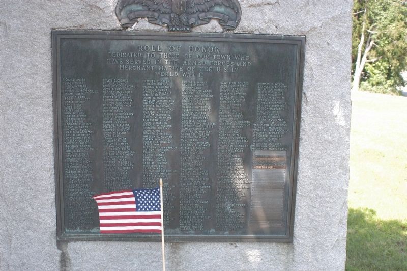 Roll of Honor WW II Marker image. Click for full size.