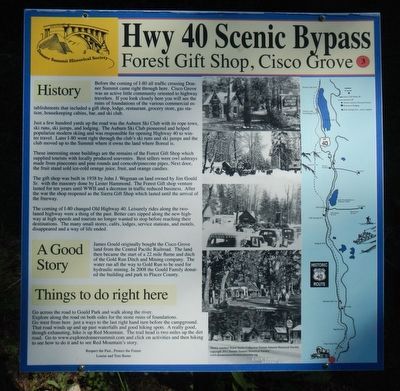 Forest Gift Shop, Cisco Grove Marker image. Click for full size.